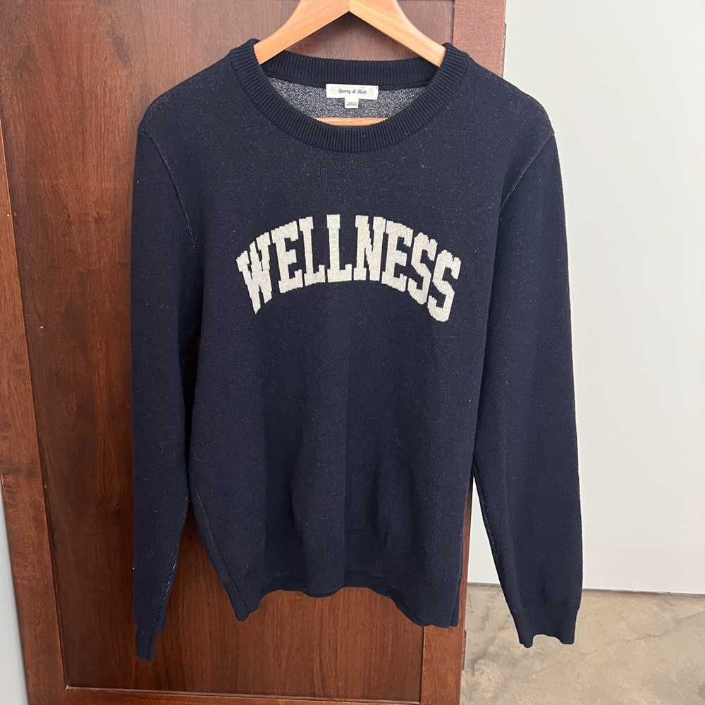 Sporty & Rich Dark Blue Knit Sweater